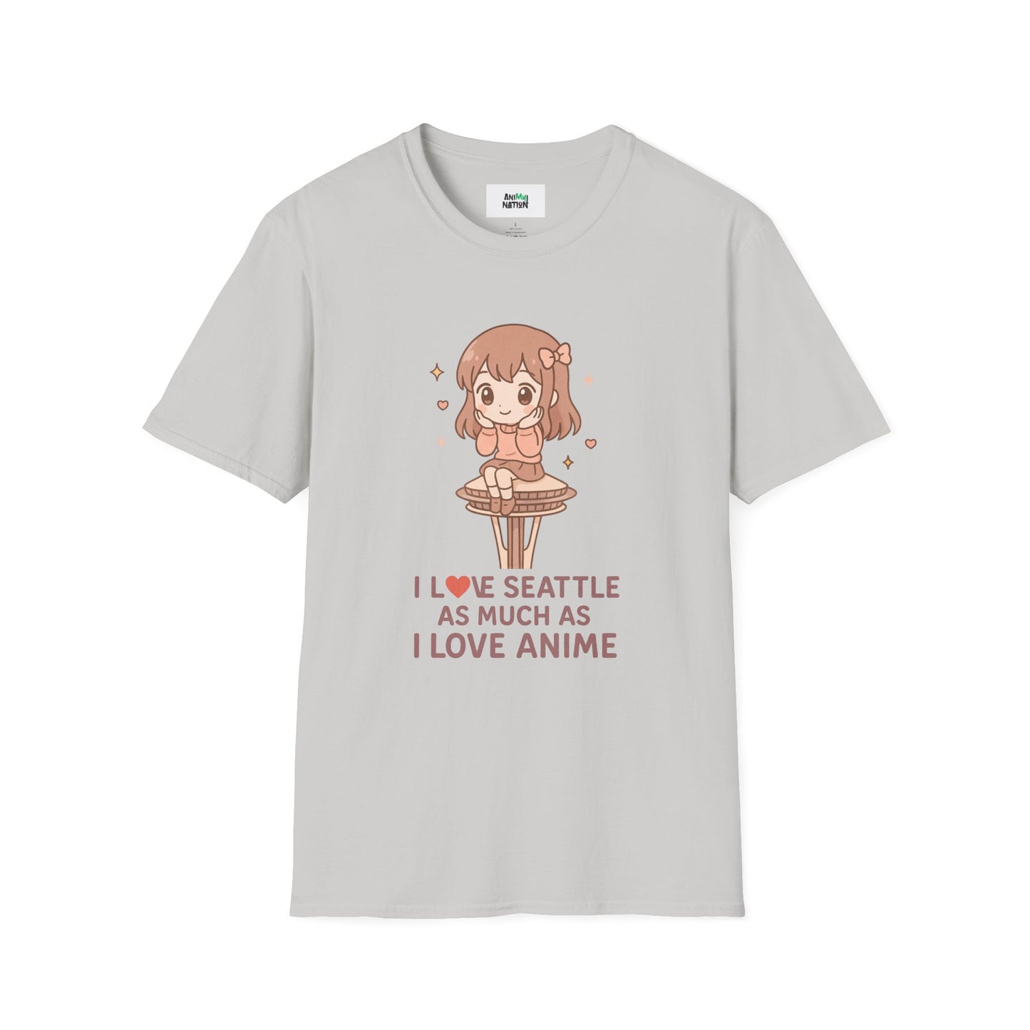 Anime Seattle Love Unisex T-Shirt - Perfect Gift for Anime & Seattle Fans