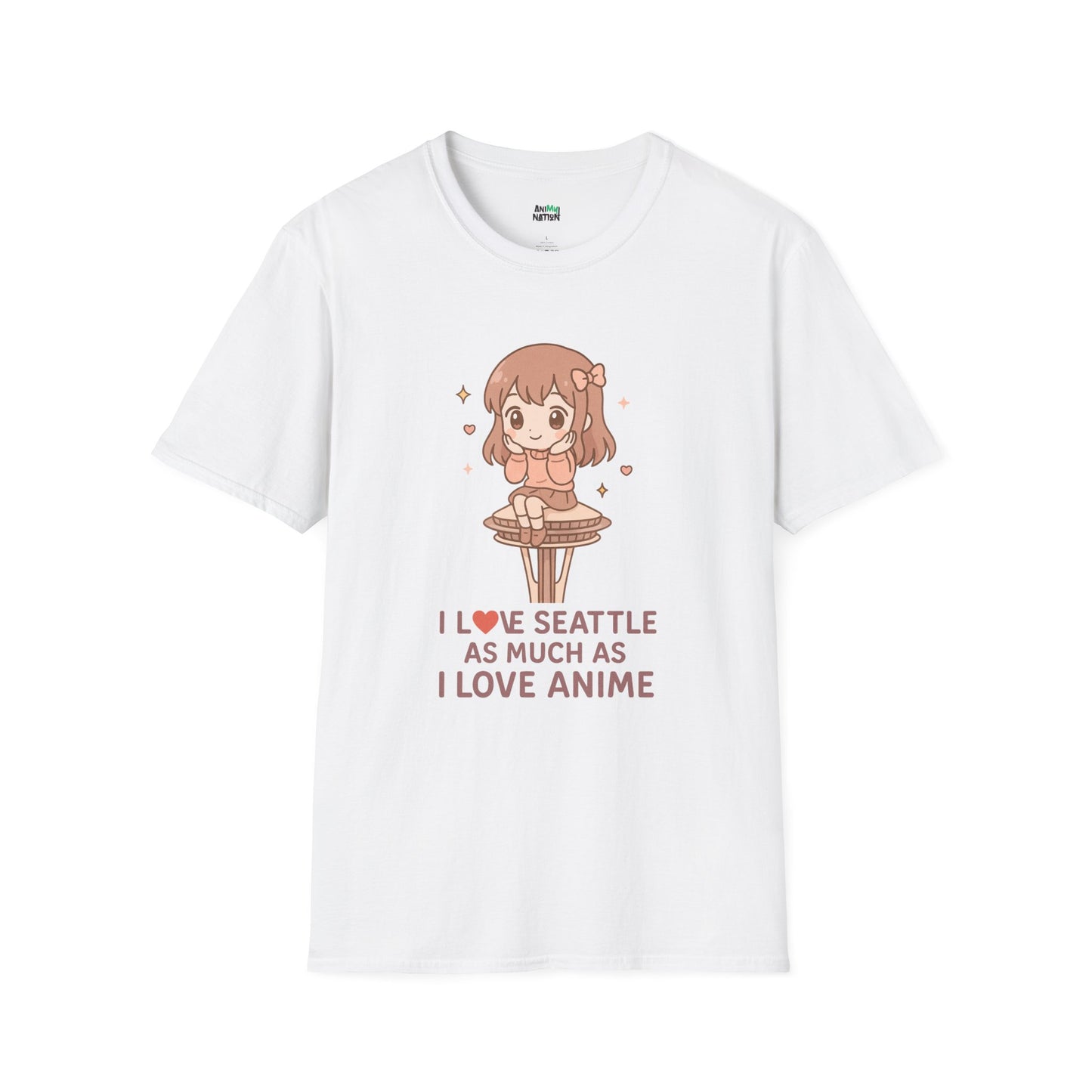 Anime Seattle Love Unisex T-Shirt - Perfect Gift for Anime & Seattle Fans