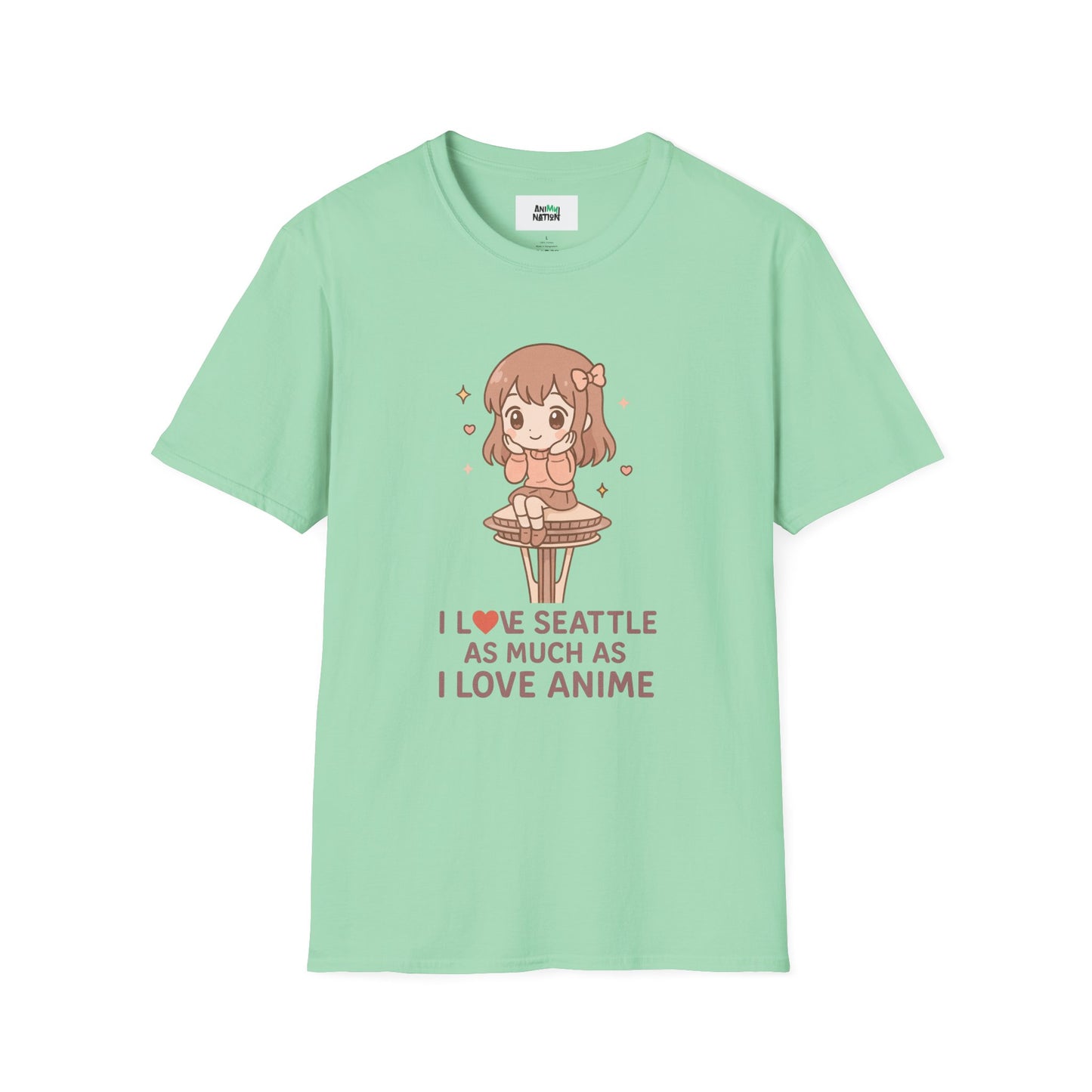Anime Seattle Love Unisex T-Shirt - Perfect Gift for Anime & Seattle Fans
