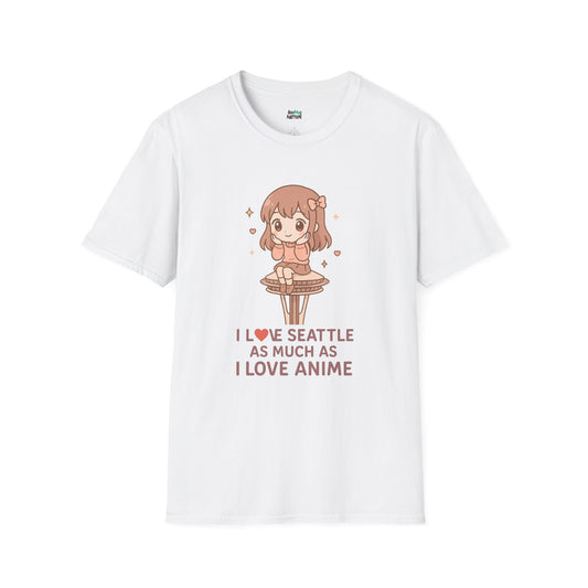 Anime Seattle Love Unisex T-Shirt - Perfect Gift for Anime & Seattle Fans