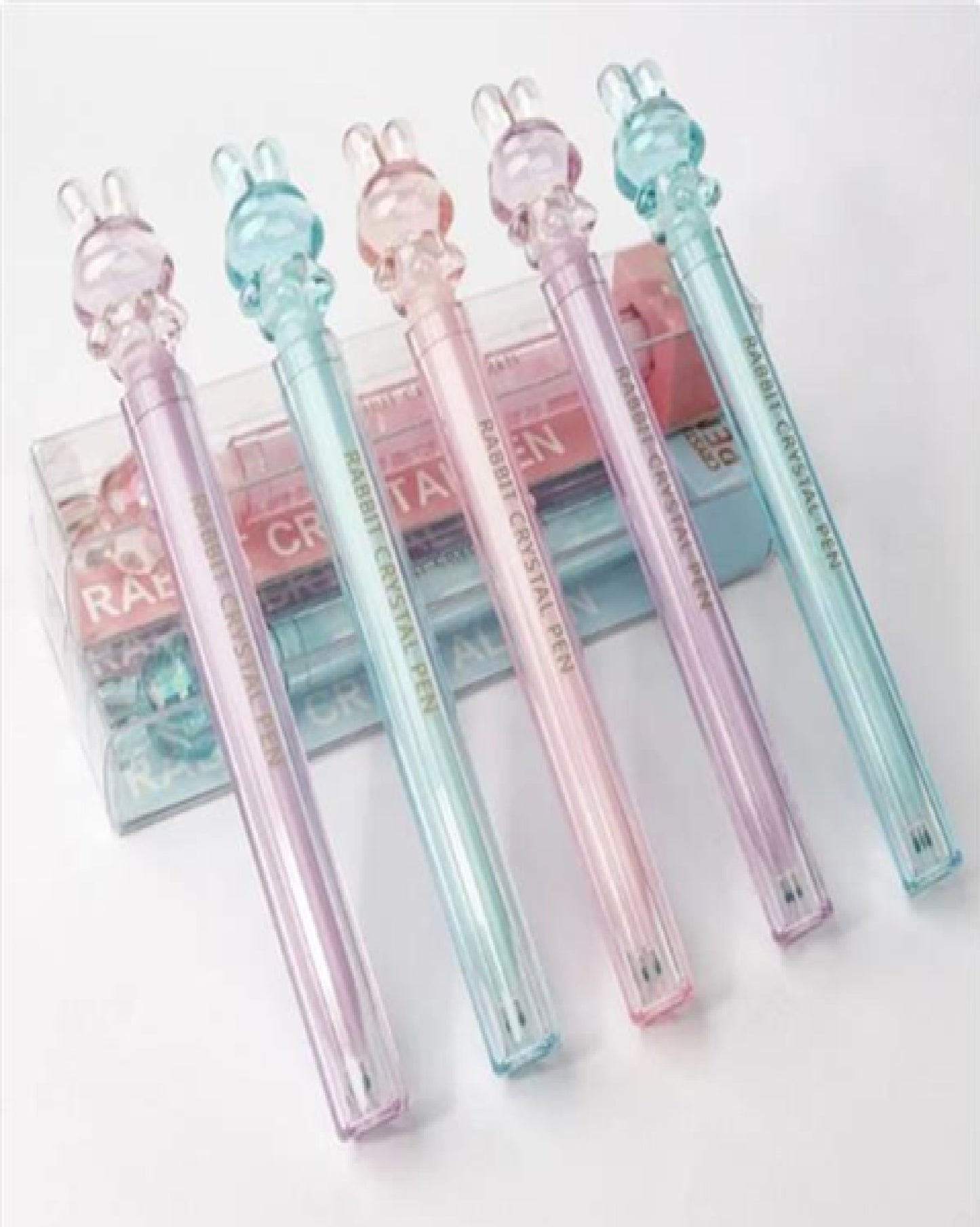 Stationary Pen Crystal Rabbit Gel Pen