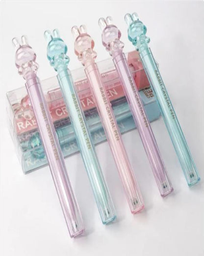 Stationary Pen Crystal Rabbit Gel Pen