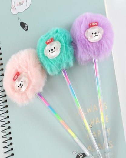Sleeping Dog Fluffy BlingBling Highlighter Pen Gel